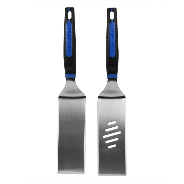 Razor Griddle Spatulas 2-Pack Stainless Steel W/ Stay-Cool Handle ...