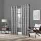 preview thumbnail 8 of 7, Scott Living Osaka Inverted Brushstrokes Cotton Blend Total Blackout Grommet Curtain Panel, Single Panel