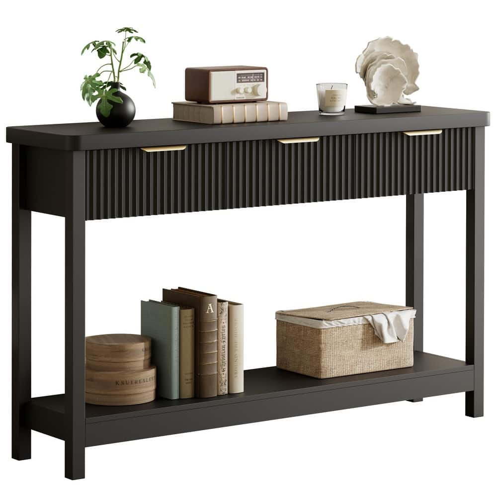 51"Wood Console Sofa Table with 3 Drawers for Living Room