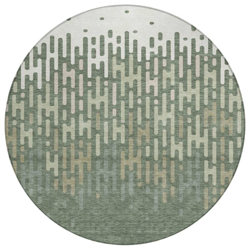 Machine Washable Indoor/ Outdoor Modern Kingman Chantille Rug