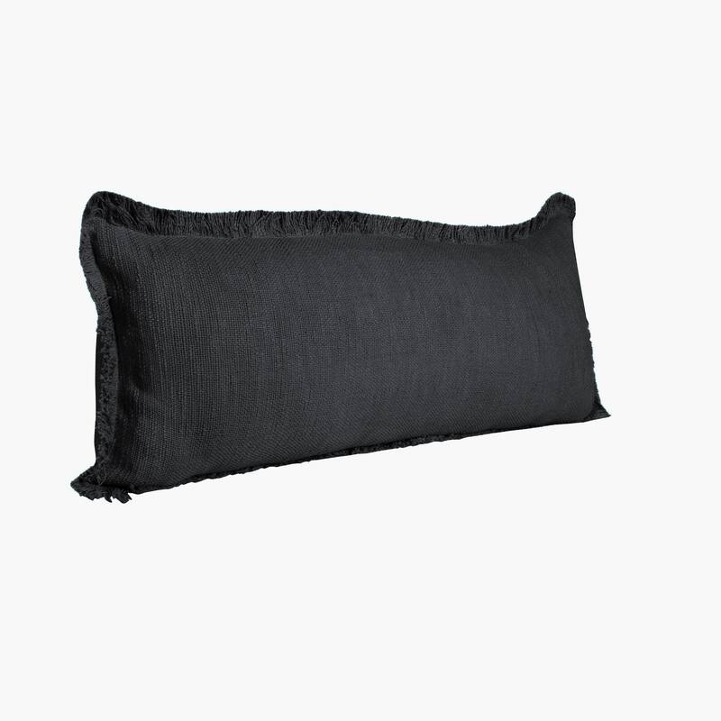 Hidalgo Solid Fringed Throw Pillow by Sevita