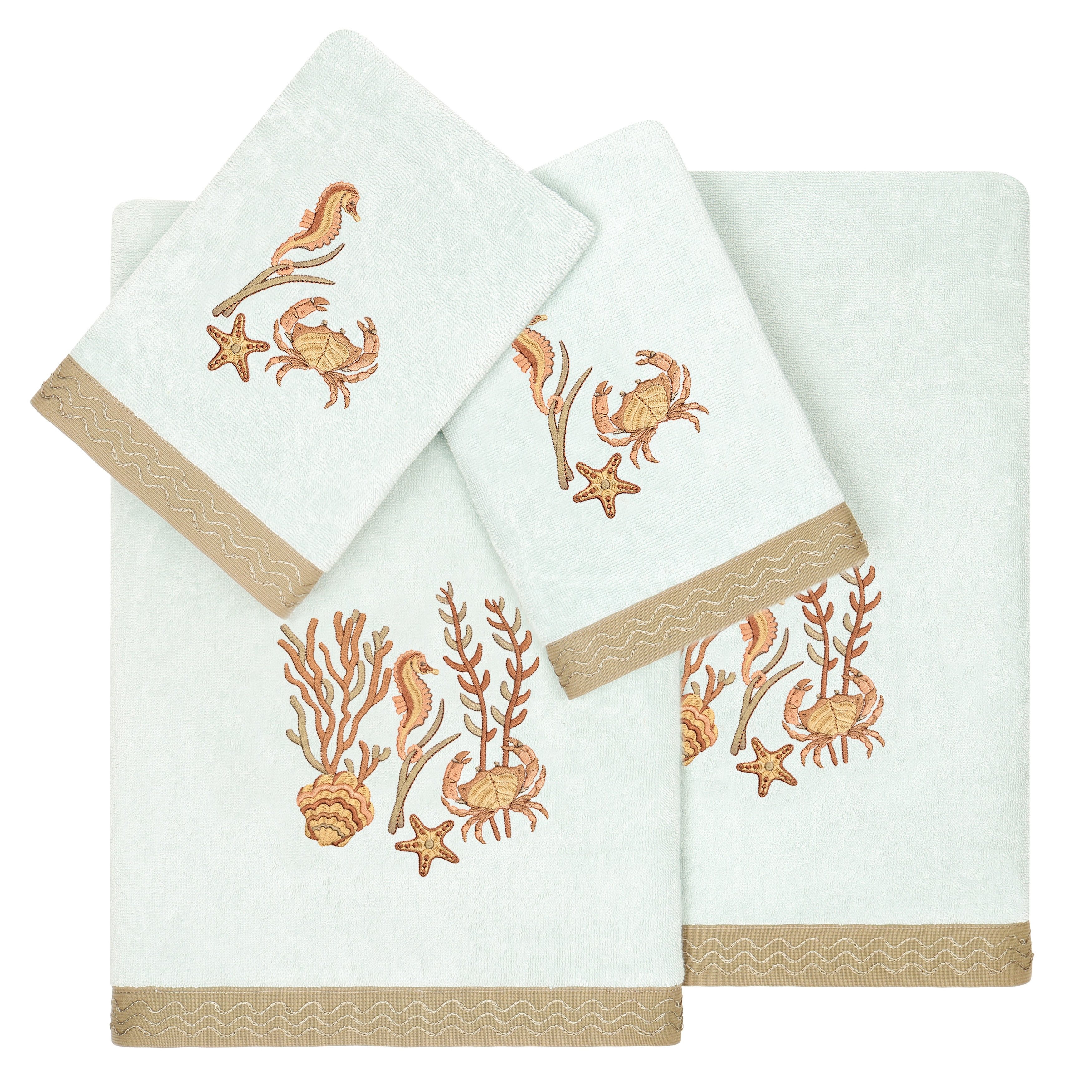 Authentic Hotel and Spa Turkish Cotton Aaron 4PC Embellished - Picture 10 of 45