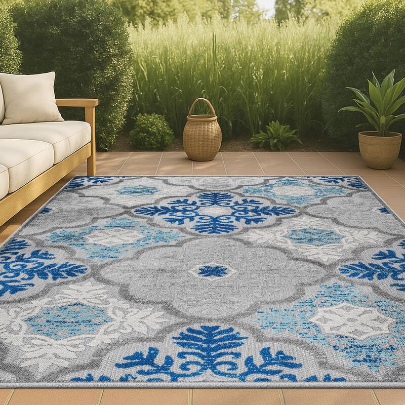 JONATHAN Y Circus Trellis High-Low Indoor/Outdoor Area Rug