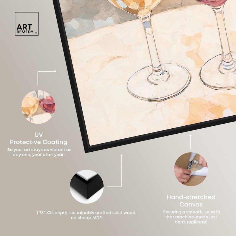 Wine Duo Canvas by Art Remedy