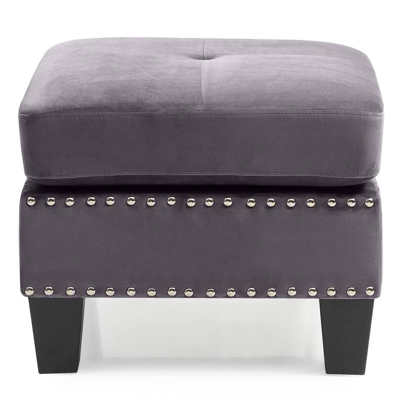 Copper Grove Meharrize Tufted Velvet Ottoman