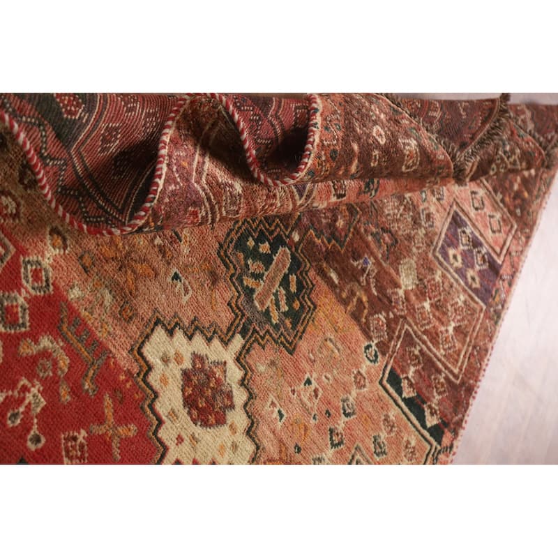 Qashqai Persian Vintage Area Rug Handmade Tribal Wool Carpet - 3'9"x 5'7"
