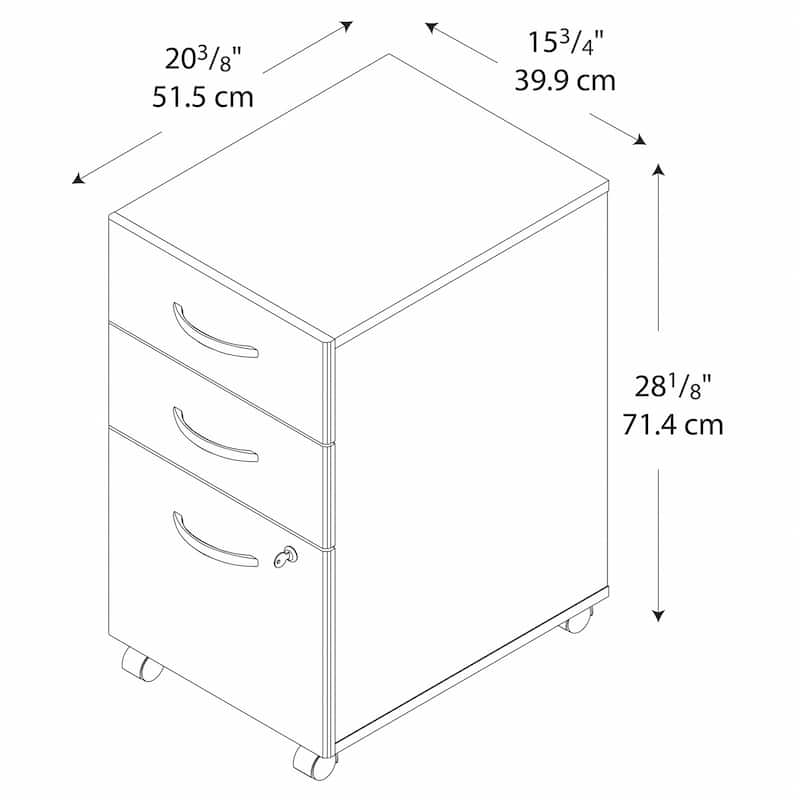 Series C 3 Drawer Mobile File Cabinet by Bush Business Furniture