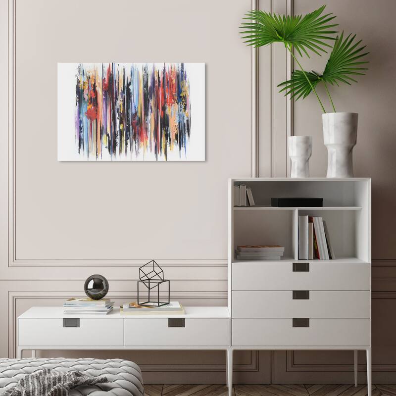 Wynwood Studio Canvas Abstract Doll Memories - Vibrant Reverie Blue and Modern & Contemporary Wall Art Canvas Print - 16 x 24