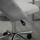 preview thumbnail 8 of 7, Velvet Mid Back Home Office Chair with Wheels, Ergonomic Study Seat, Upholstered Tufted Chairs with Hollow Back Design - N/A