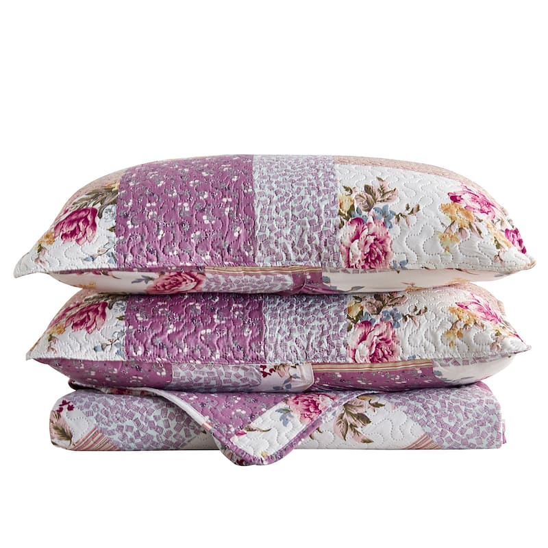 Boho Stripe Quilt Reversible 3 Piece Bohemian Design Bedding Set