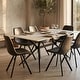 preview thumbnail 15 of 131, Elega Modern Sintered Stone Dining Table Modern Trestle Base Powder-Coated Steel Frame Kitchen Table - 47"-71"