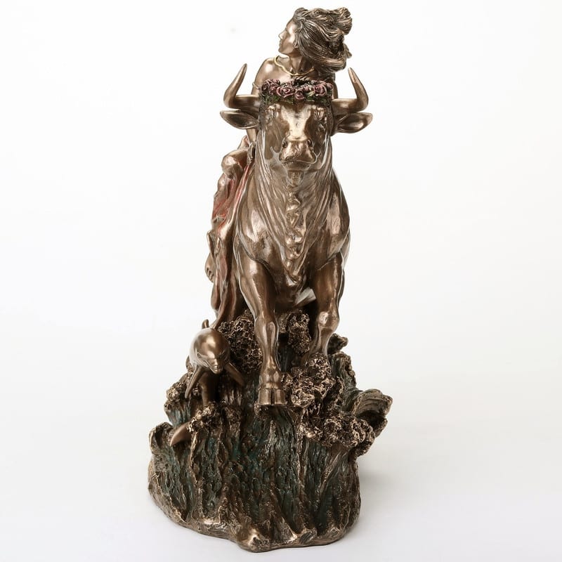 9.45 inches Width Cold Cast Bronze the Abduction of Europa Bronze Finish Figurine
