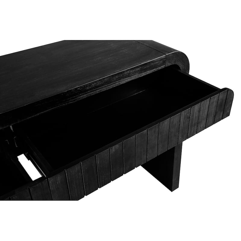 59'' Vintage Crafted Entryway Table With Two Hidden Handle Drawers