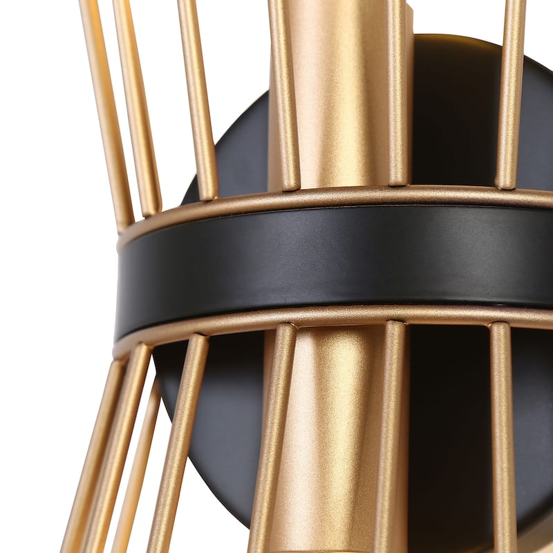 Modern Farmhouse Metal Lantern Flush Mount Hallway Wall Sconce - W7.9 " x H13.4"