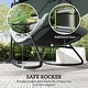 preview thumbnail 7 of 6, Outsunny Outdoor Rocking Chairs Set of 2 with Thick Cushions, Patio Rocking Chairs with Mesh Deep Sea - Gray