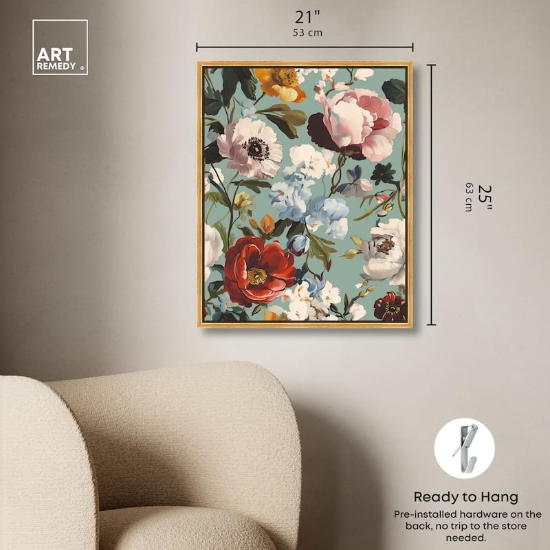 Floral Tapestry II Canvas by Art Remedy
