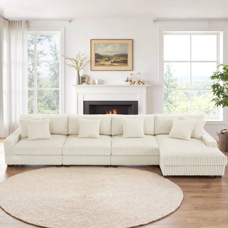 Anne 150" W Oversized Upholstered Modular Sectional Sofa