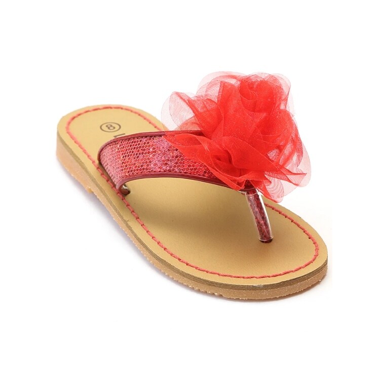 little girls red sandals