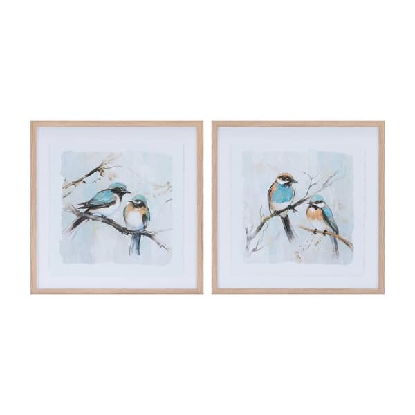 Framed Bird Couple Wall Print (Set of 2) - Bed Bath & Beyond - 42966100