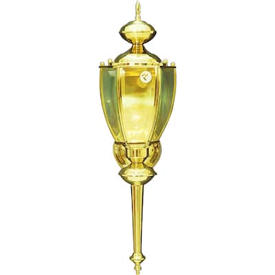 Volume Lighting 1-Light Polished Brass Outdoor Wall Sconce