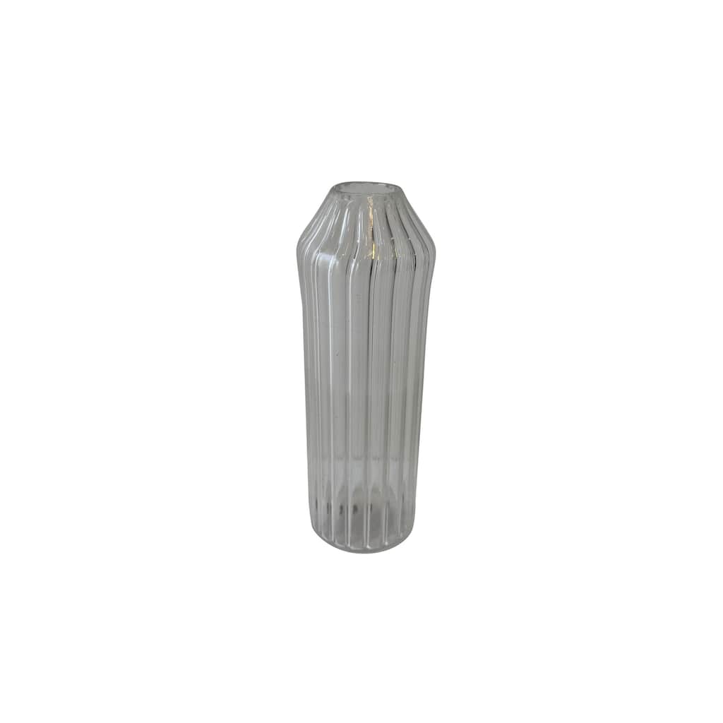 Glass Tabletop Bottle Vase - 6" - Clear