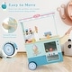 preview thumbnail 9 of 7, Kids Wooden Ice Cream Truck Play Set with Vending Machine - 30" x 12" x 34.5"
