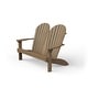 preview thumbnail 8 of 10, Poly Adirondack Bench Weathered Wood