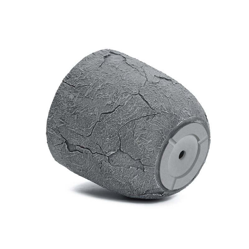 Crackle Grey MgO 14.6" Round Planter
