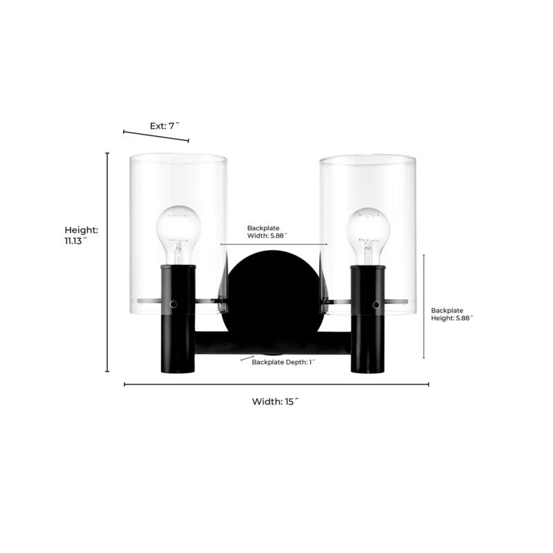 Millennium Lighting 55102 Apolla 2 Light 15" Wide Vanity Light