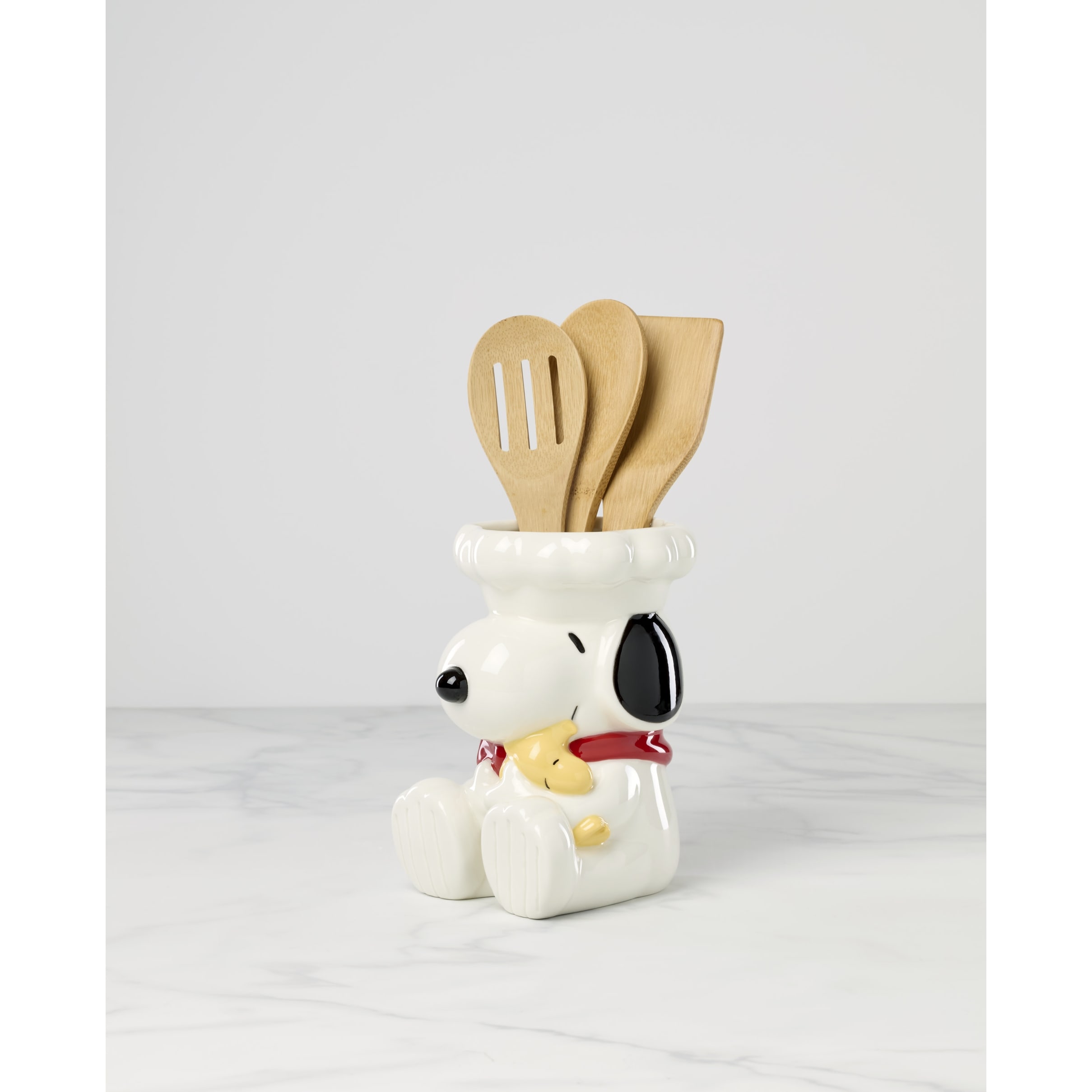 Lenox Chef Snoopy Figural Utensil Crock 4-Piece Set - On Sale