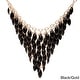 preview thumbnail 14 of 28, Alexa Starr Colored Lucite Bib Necklace Black Gold