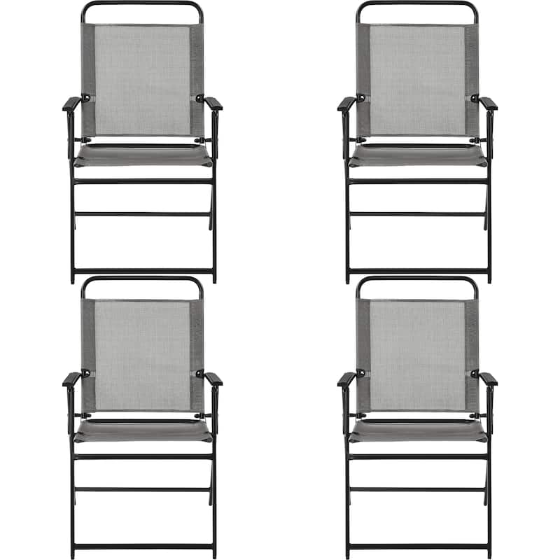 Yaheetech 4pcs Folding Dining Chairs All-weather Folding Lawn Chairs