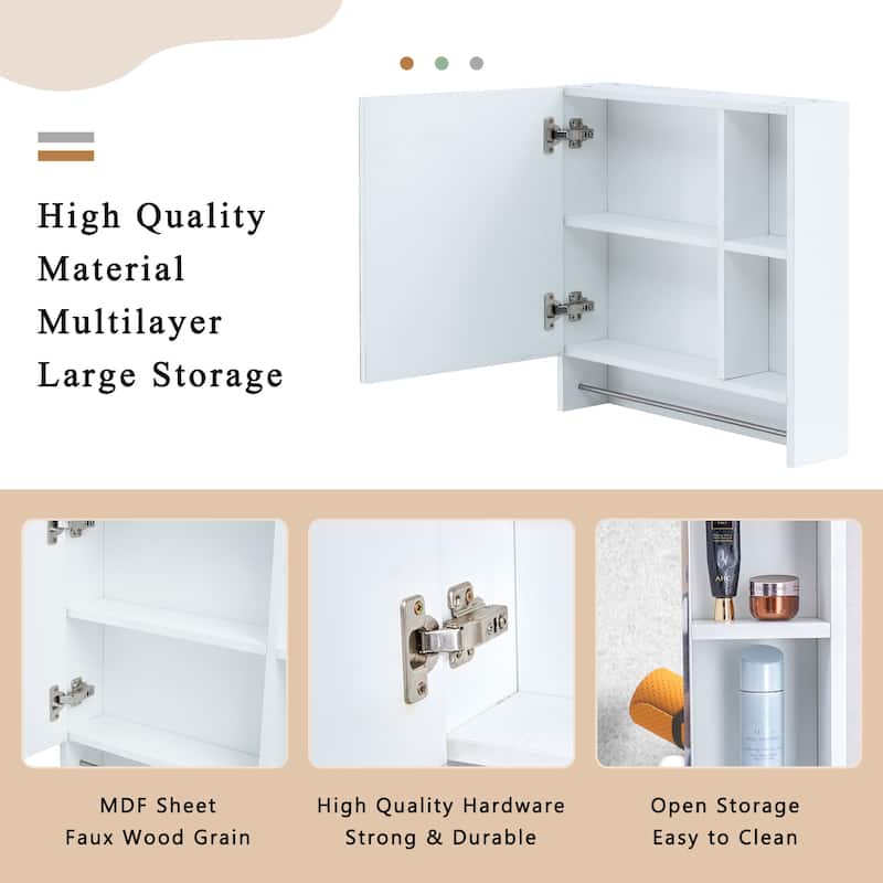 Bathroom Mirror Cabinet Wall Mounted