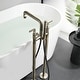 preview thumbnail 14 of 12, 33" H Solid Brass Floor Mounted Freestanding Tub Faucet with Hand Shower and Diverter