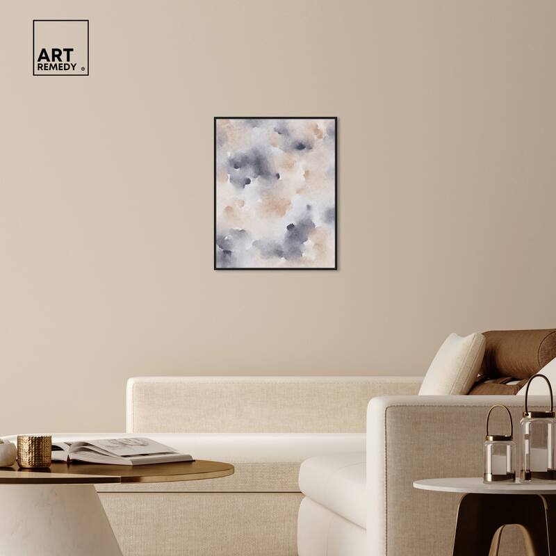 Art Remedy Fluff And Cotton Framed Watercolor Boho Abstracts