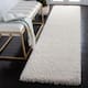 SAFAVIEH California Shag Izat 2-inch Thick Area Rug - 2'3" x 9' Runner - Ivory