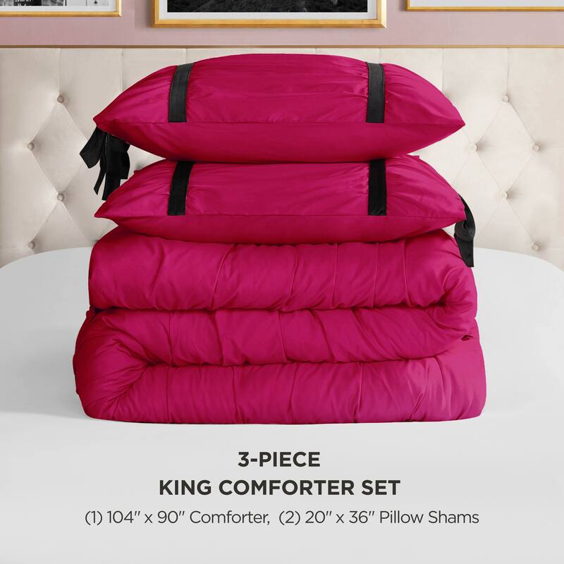 Juicy Couture Amelie Bows Ruched Comforter Sets