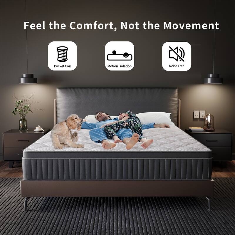 SweDrea 8/10 in. Cooling Innerspring Hybrid Medium Firm mattress Motion Isolation with CertiPUR-US, SGS and OEKO-TEX Certified