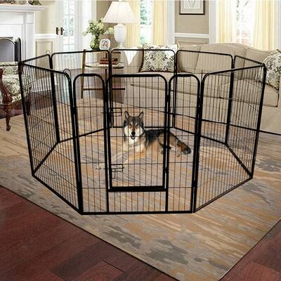 Large Indoor Metal Puppy Dog Run Fence / Iron Pet Dog Playpen