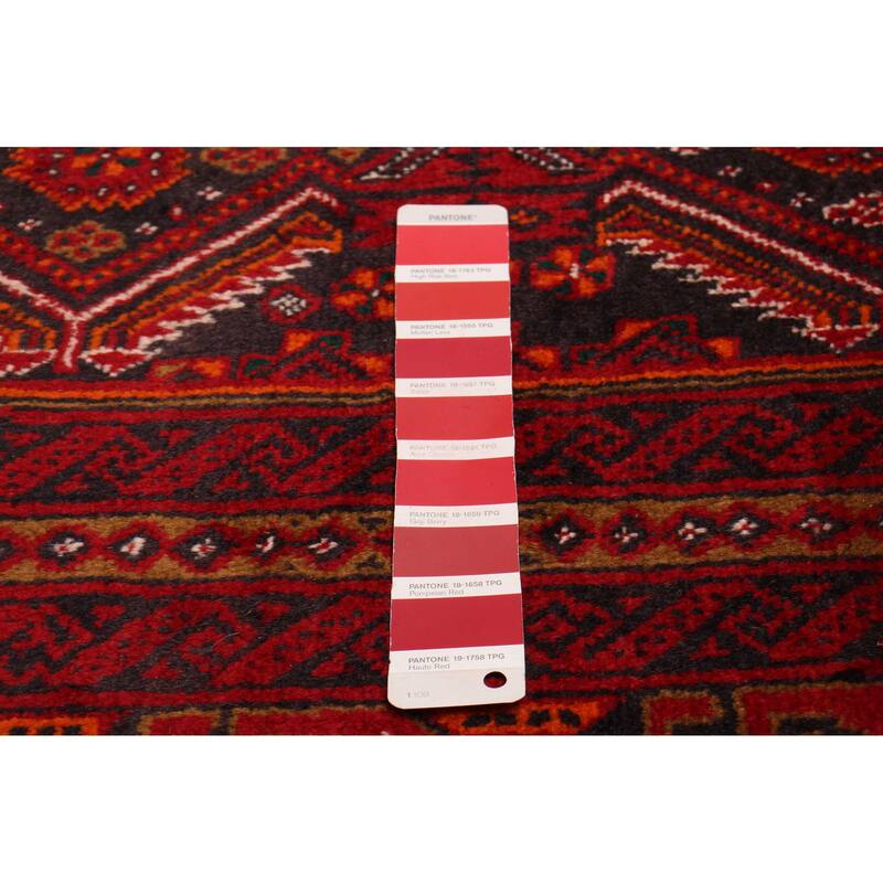 ECARPETGALLERY Hand-knotted Royal Baluch Red Wool Rug - 3'6 x 7'6