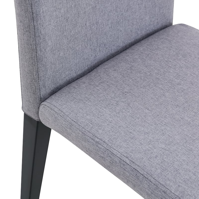 Armless Dining Chair Set of 2 Linen Upholstered Dining Chair with Metal Frame Kitchen Side Chairs Leisure Chairs