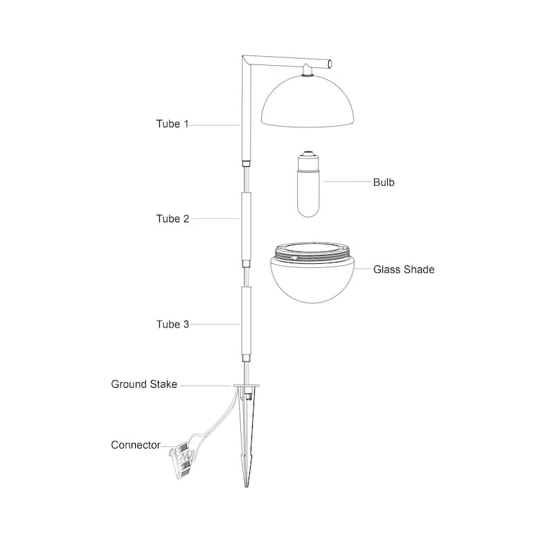 Lisle Low-Voltage Bronze Outdoor Landscape Path Light LED Clear Glass - 5-in W x 19.5-in H x 6.25-in D