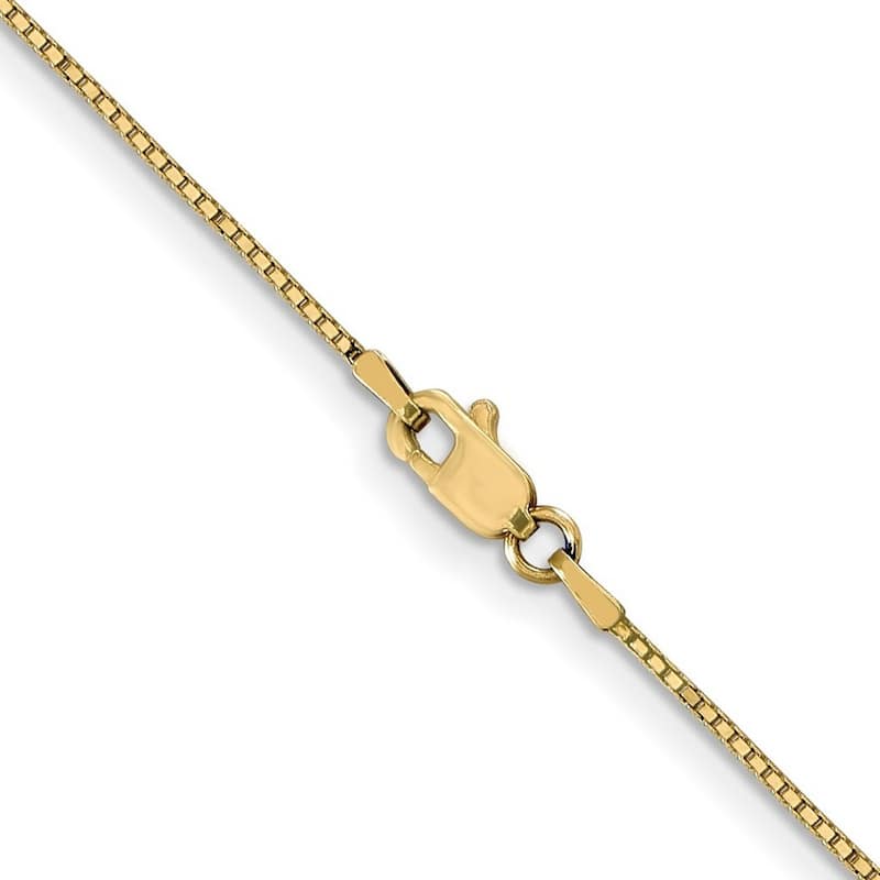 Curata 10k Yellow Gold 0.8mm Box Chain Necklace for Women Options: 16 18 20 24