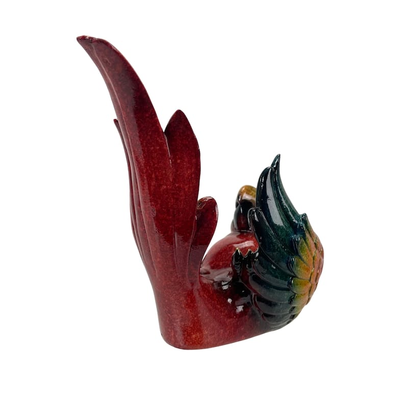 Vibrant Parrot Wine Bottle Holder Tropical Decor For Home 6.25 - 6.25 X 9.25 X 5.5 inches