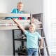 preview thumbnail 16 of 16, Max and Lily Twin High Loft Bed with Bookcase and Desk