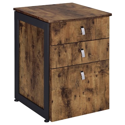 Estrella Rustic Nutmeg 3-drawer File Cabinet