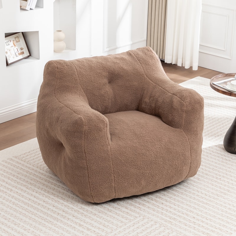 Bean Bag Chair, Bean Bag Sofa Chair with Armrests Stuffed High-Density Foam, Lazy Sofa Comfy Chairs BeanBag Chair
