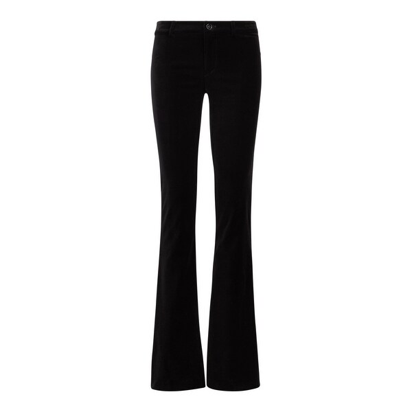 womens black velvet jeans