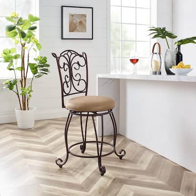 Copper Grove Amaranthus Metal Counter Stool