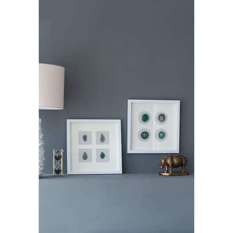 S/2 15.57x1.2x15.7" Shadow Box Wall Décor